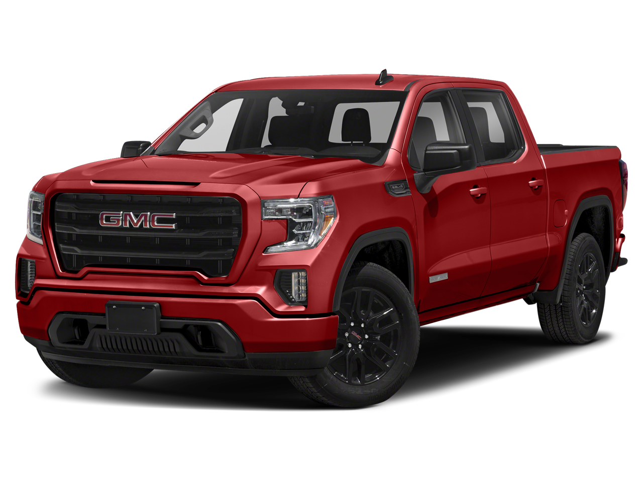 2021 GMC Sierra 1500 Elevation in Onyx Black — front three-quarter view