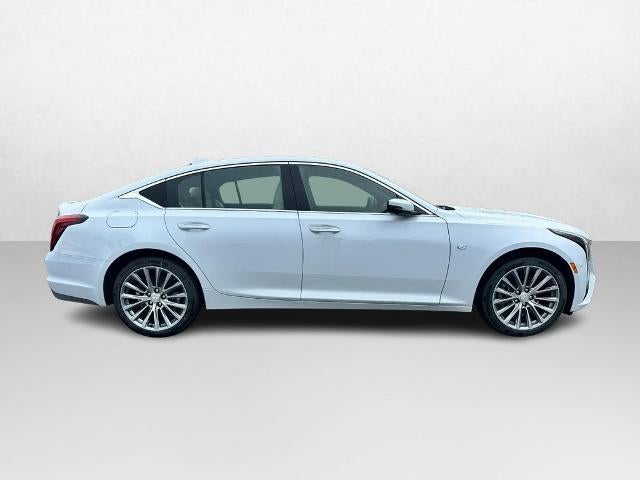 2026 Cadillac CT5 Premium Luxury in Vibrant White Tricoat — front three-quarter view