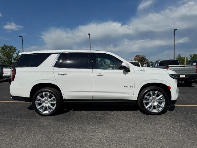 2024 Chevrolet Tahoe High Country in Summit White — front three-quarter view
