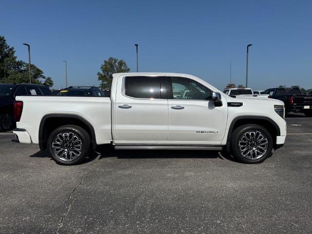 2024 GMC Sierra 1500 Denali Ultimate in White Frost Tricoat — front three-quarter view