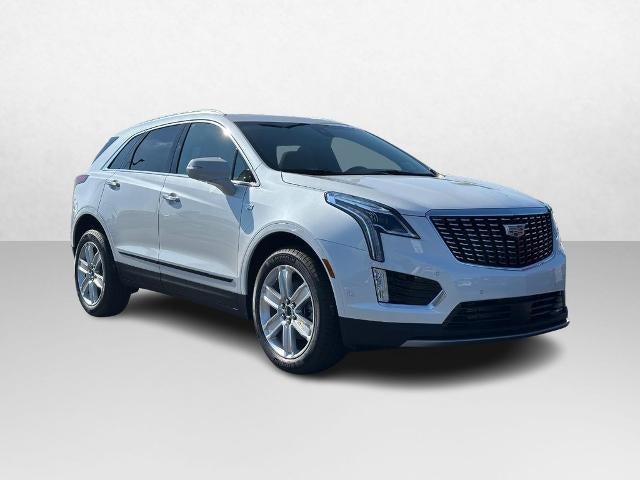 2026 Cadillac XT5 Premium Luxury in Crystal White Tricoat — front three-quarter view