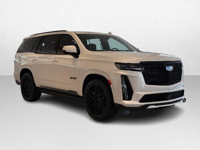 2024 Cadillac Escalade V-Series in Crystal White Tricoat — front three-quarter view